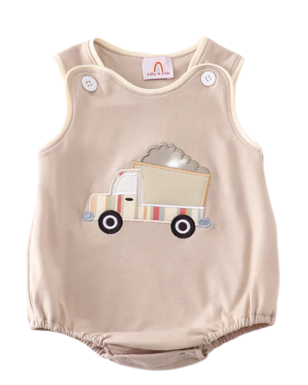 Boys Khaki Dump Truck Bubble