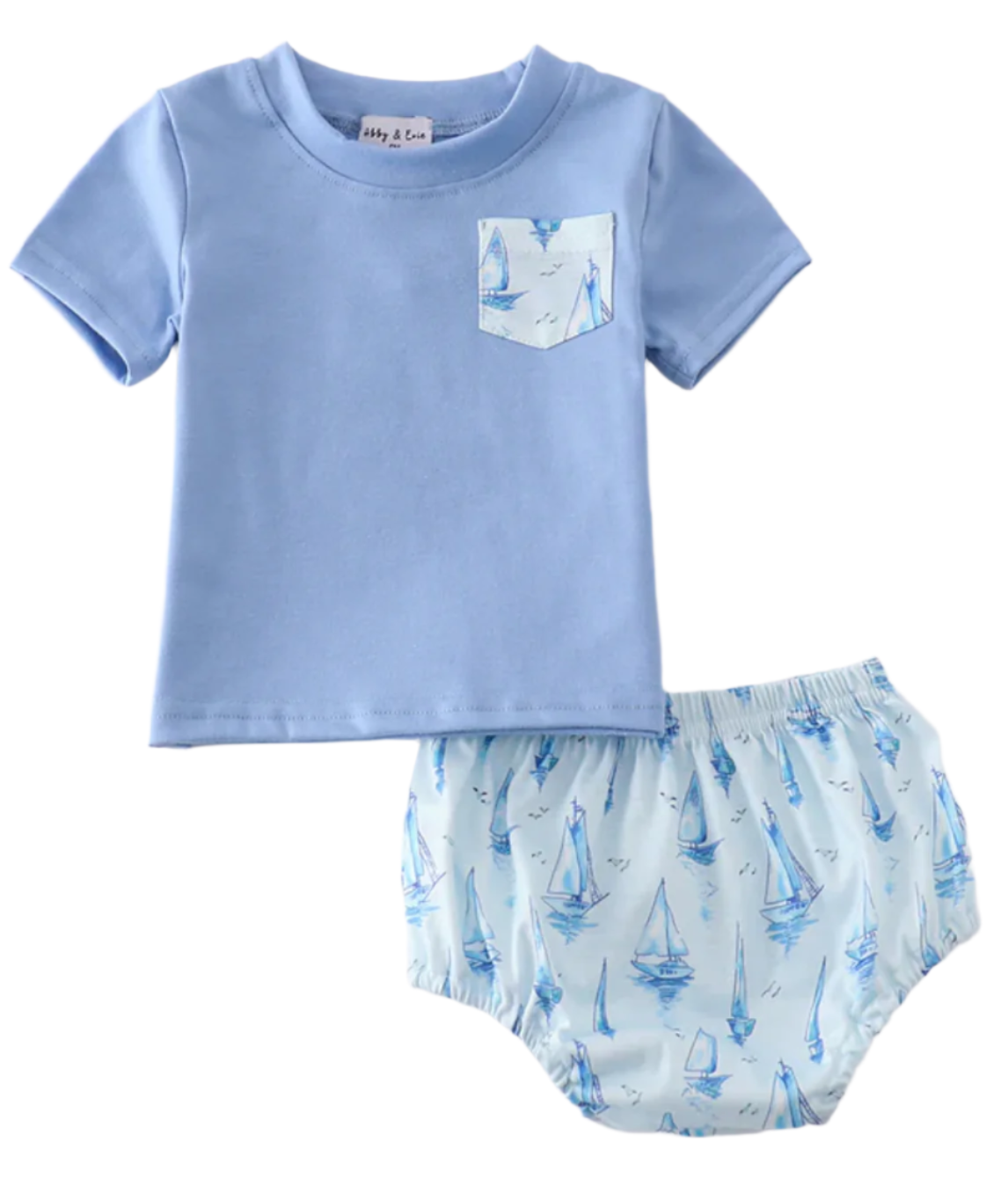 Boys SailBoat Bloomer Set